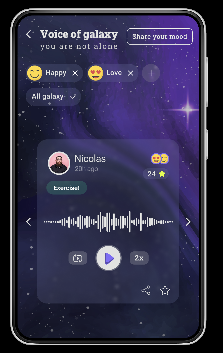 StoryChain voice player mood experience